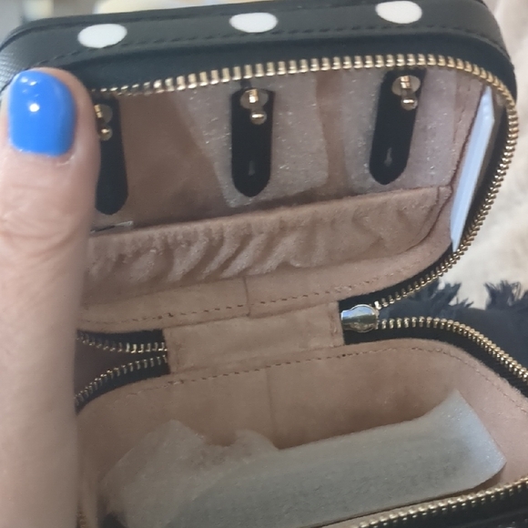 Kate Spade Black Polka Dot Jewelry Box Travel Storage Case w/ Original Box - Picture 3 of 6